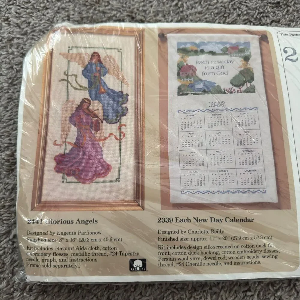 Creative Circle Glorious Angels Counted Cross Stitch Kit 8x16 Wall Hanging 2441